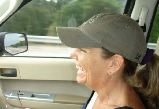 Gina while driving